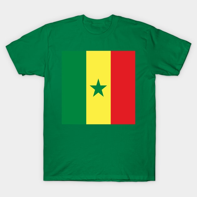 Senegal Flag T-Shirt by flag for all